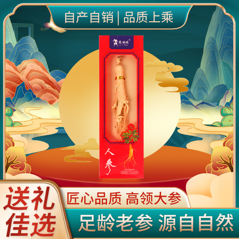 Dried Whole Ginseng Root Gift Box Changbai Mountain Sun Dried 5 Year Root for Cooking - Image 2