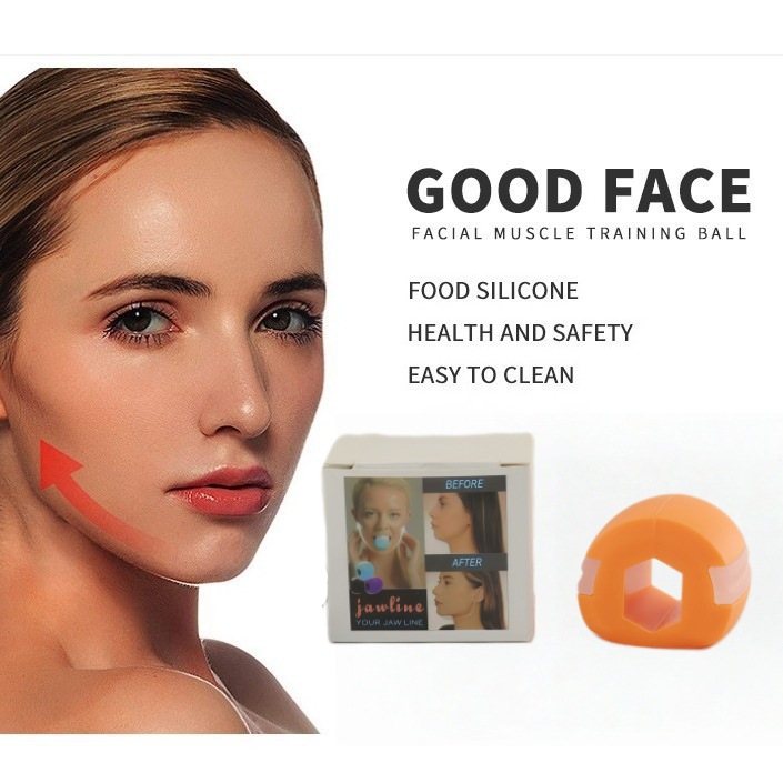 Jawline Exerciser Silicone Jaw Trainer for Facial Muscle Toning and Chewing Fitness Black - Image 2