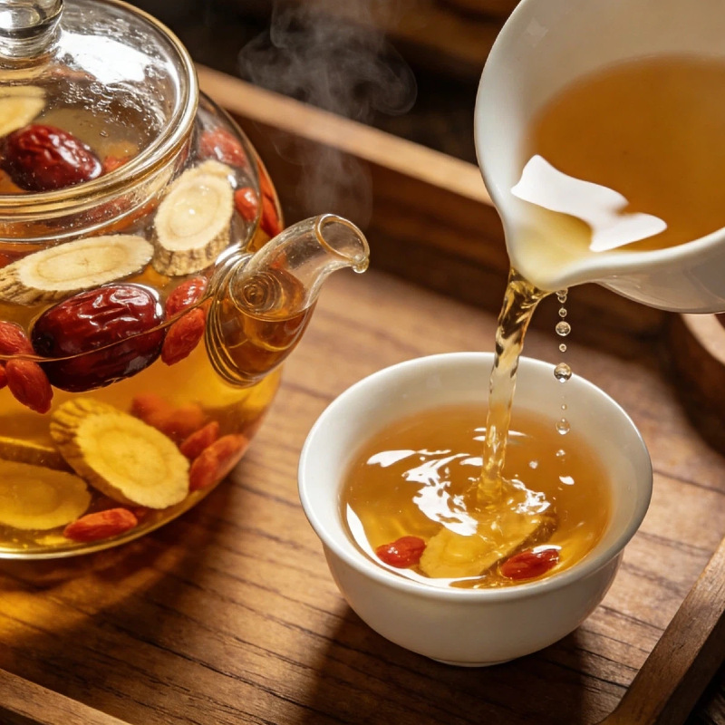 Astragalus Red Date Goji Berry Tea Set 500g Sulfur Free Herbal Blend for Daily Infusions Soups and Congee - Image 4