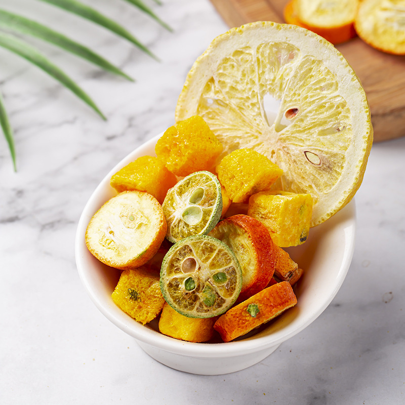 Lemon, Green Kumquat & Passion Fruit Cold-Brew Tea — Freeze-Dried Fruit Herbal Blend, 500g Loose - Image 2