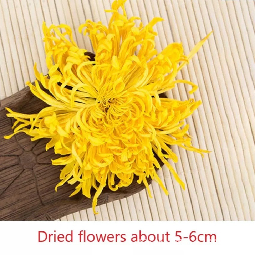 Golden Silk Chrysanthemum Tea Huang Ju Whole Flower Loose Herbal Tea 1 Piece Cup - Image 3