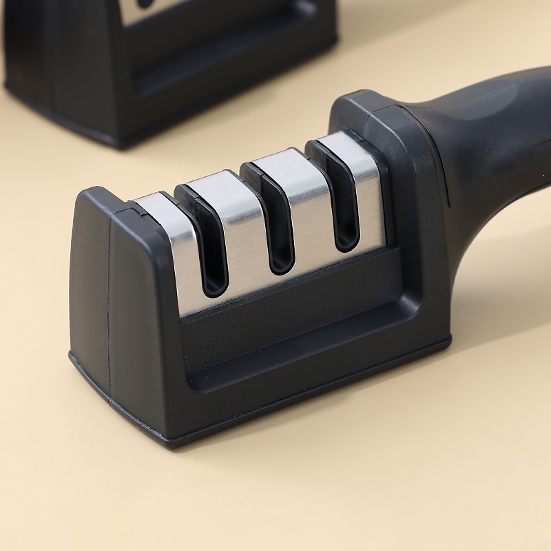 4-Stage Knife Sharpener Stainless Steel Rod Handle Multi-Function Home Kitchen Sharpening Tool 120g - Image 4