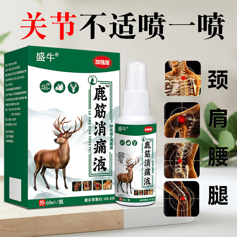 Deer Sinew Pain Relief Spray External Analgesic Spray for Lumbar Neck Shoulder Joint Hand Foot Numbness 60ml - Image 2