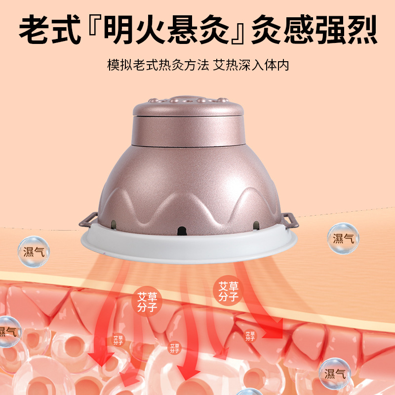 Aimeijiu Moxibustion Box Home Portable Moxa Warmer with 108 Moxa Cones and Essential Oil for Body Care - Image 2