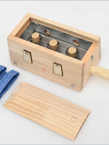 Wooden Moxibustion Box Flat 3-Needle Solid Wood Moxa Burner for Home Warming Therapy - Image 2