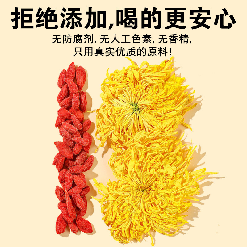 Chrysanthemum & Goji Berry Tea (Jin Si Huang Ju + Gou Qi Zi) — 10 Individually Wrapped Herbal Tea Bags - Image 3