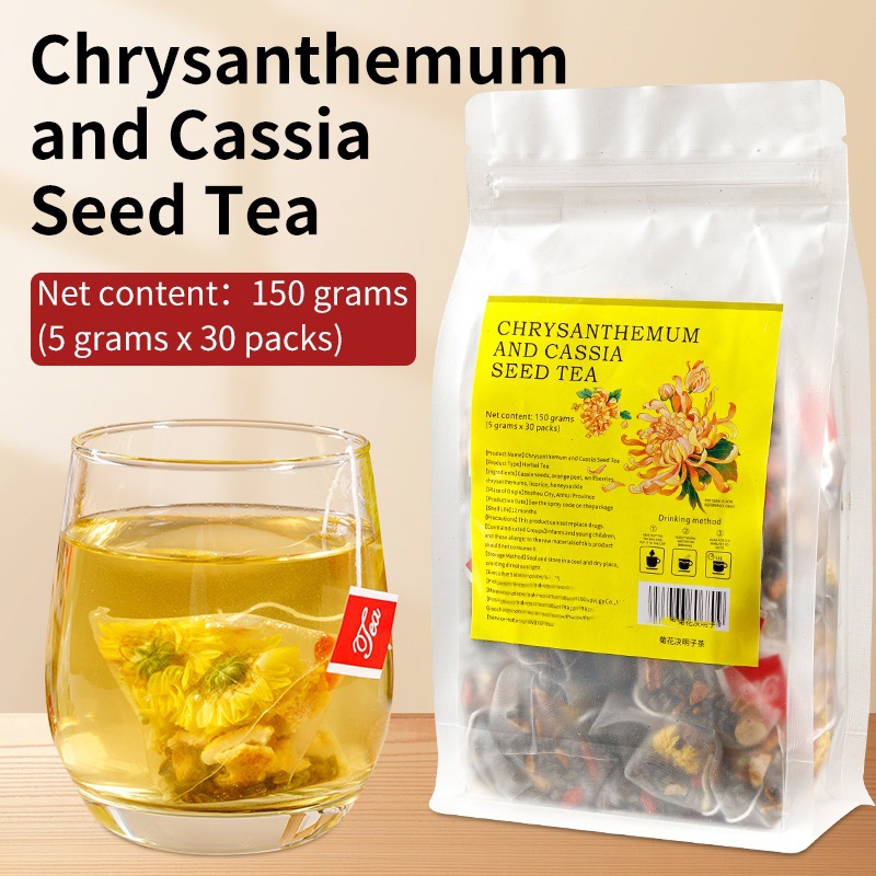 Chrysanthemum Cassia Seed Tea Jue Ming Zi Herbal Tea Bags 5g x 30 Cold Brew Flower Tea 150g - Image 2