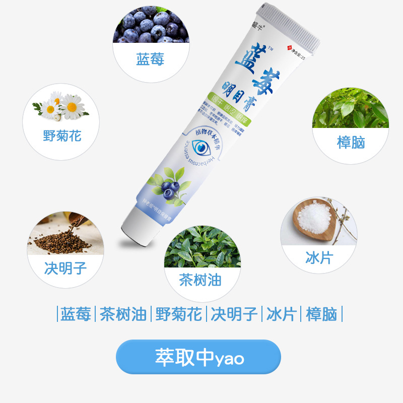 Blueberry Eye Care Herbal Paste External Eye Area Soothing Balm 30g - Image 4