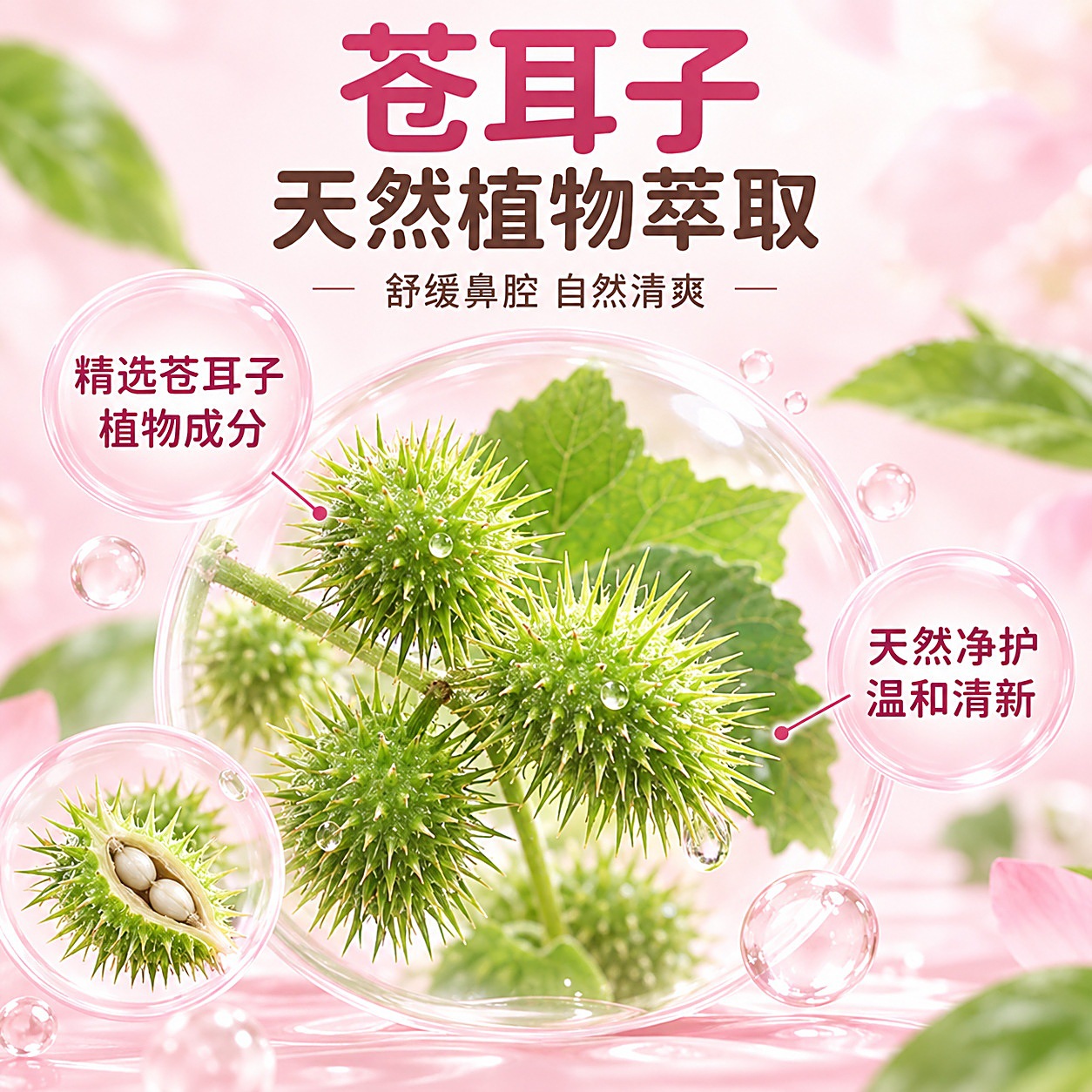 Cang Er Zi Xanthium Fruit Oil Cotton Swabs Nasal Care Herbal Swab Sticks 24 Count Box - Image 2