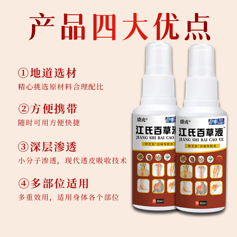 Jiangshi Baicao Ye Herbal Spray for Neck Shoulder Waist Leg Joints 80ml External Use - Image 3