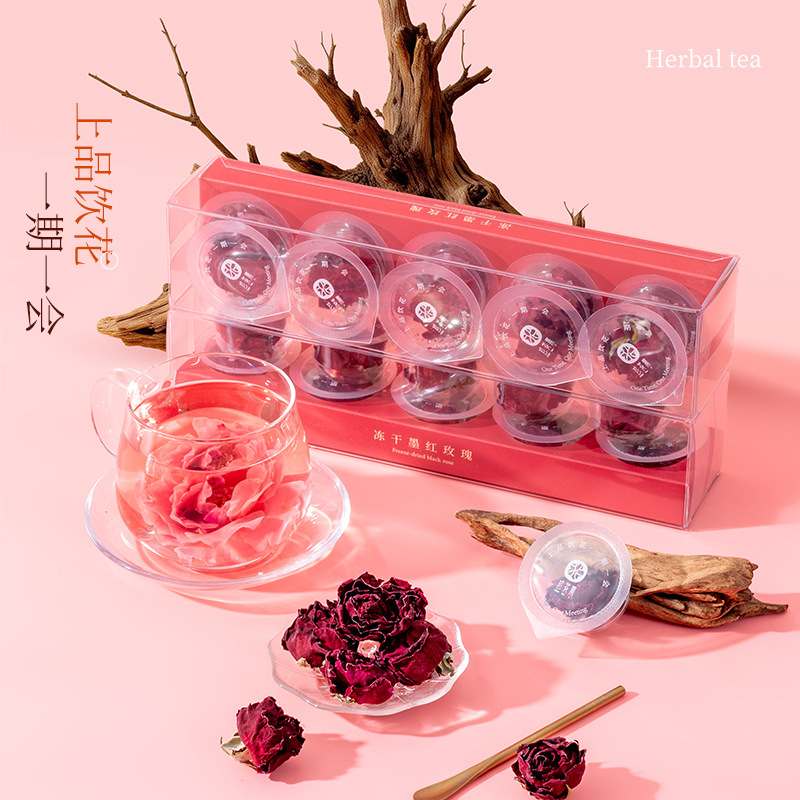 Freeze-Dried Mo Hong Rose Tea Large Whole Rose Buds Herbal Flower Tea Loose Bulk 10g - Image 2