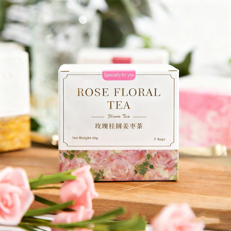 Rose Longan Ginger Jujube Tea Gift Box Gui Yuan Jiang Zao Cha Wedding Favor Herbal Tea - Image 4