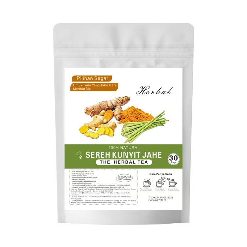Lemongrass Turmeric Ginger Herbal Tea 30 Pyramid Tea Bags Cold Brew Sugar Free 60g - Image 5