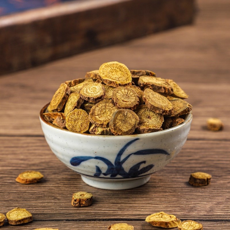 Dried Scutellaria Root Slices Huang Qin Bulk Herbal Decoction Pieces 500g - Image 2