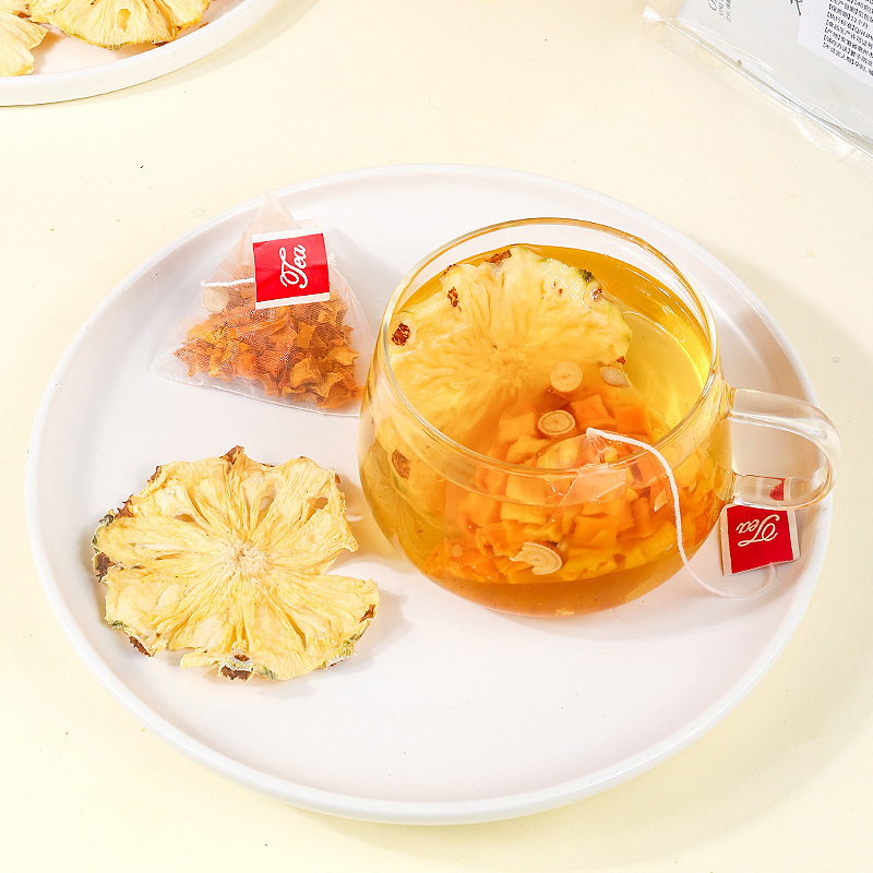 Pumpkin Pineapple Coconut Herbal Tea 14g x 10 Bags Sugar-Free Cold Brew Fruit Tea - Image 2