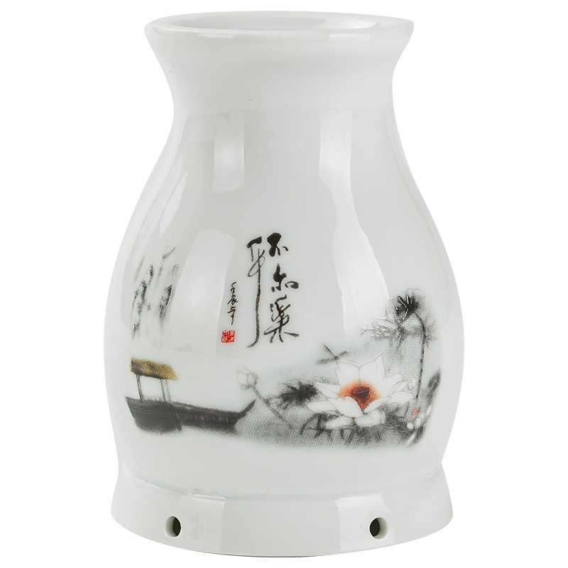 Multifunctional Ceramic Moxibustion Jar Double Wall Heat Insulated Cup Gua Sha Massage Warming Tool - Image 5