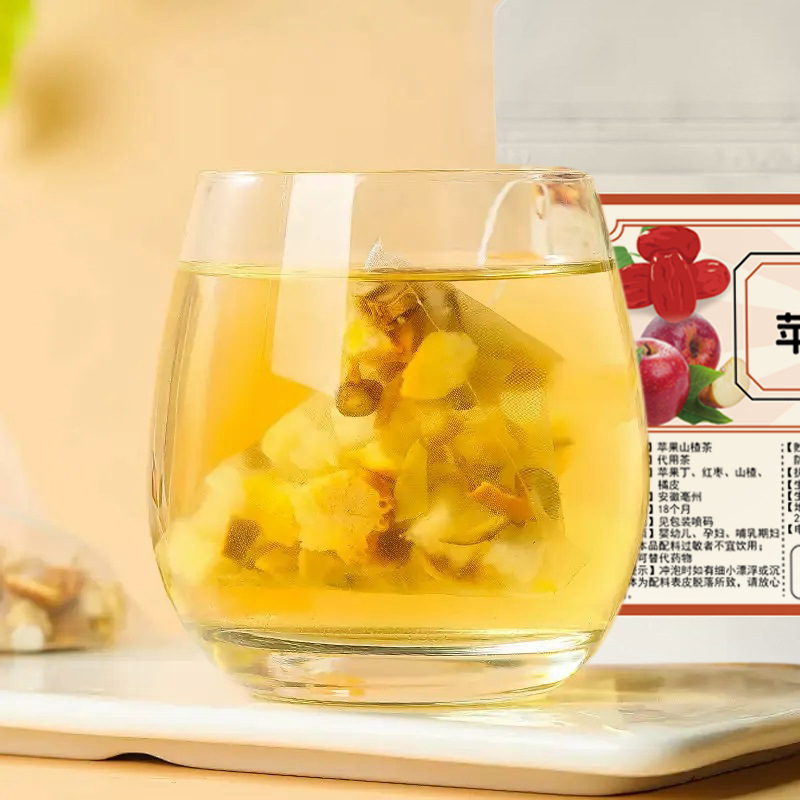 Apple Hawthorn Tea Bags 8g x 15 Pack Sugar Free Fruit Herbal Tea Hot Brew - Image 3