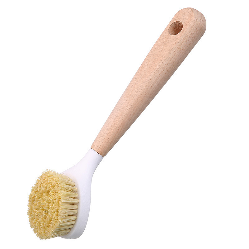 Wooden Handle Pot Brush Long Handle Dish and Wok Cleaning Brush for Home Kitchen Use - Image 5