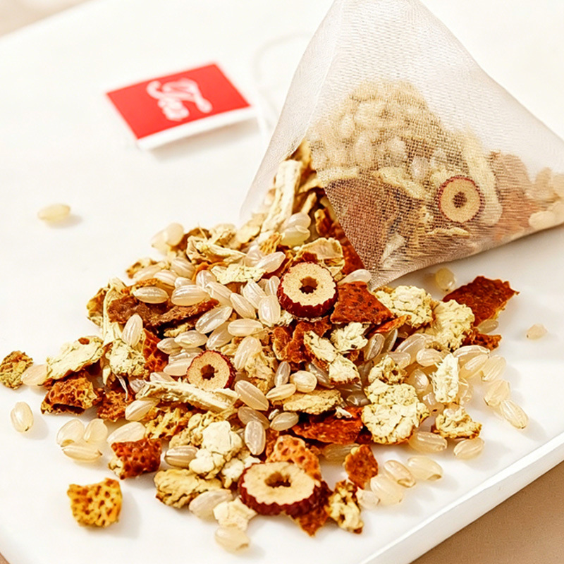 Chen Pi Jiang Mi Cha (Tangerine Peel, Ginger & Roasted Rice Tea) — 15 Triangle Tea Bags - Image 3