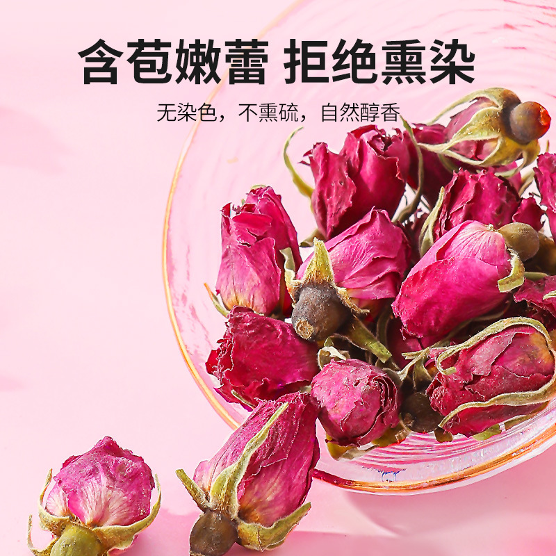 Dried Rose Bud Tea 50g Double Petal Rosebuds Meigui Hua Loose Herbal Floral Tea - Image 4