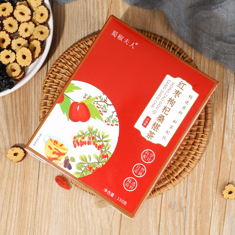 Mulberry Goji Red Date Tea Sang Shen Gou Qi Hong Zao Cha Herbal Tea Bags 10 Pack - Image 4