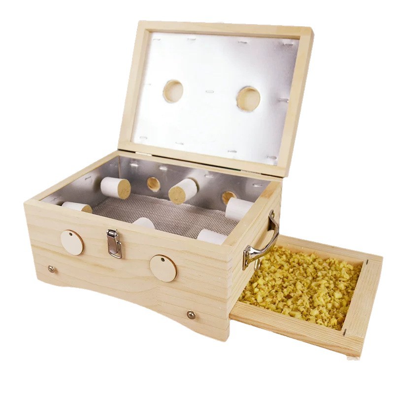 Solid Wood Moxibustion Box Flip-Top Six-Needle Insert Design for Waist and Back Ginger-Partition Moxa Warming - Image 5