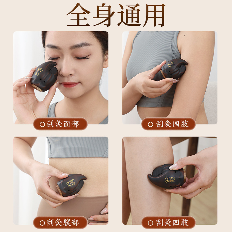 Bian Stone Facial Moxibustion Cup Portable Peach Blossom Moxa Jar with 20 Moxa Sticks for Beauty Salon Point Massage - Image 4