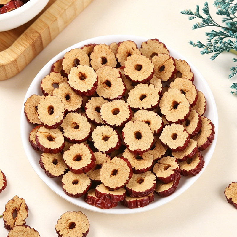 Red Jujube Slices & Rings (Ziziphus jujuba) — Xinjiang Dried Jujube for Wellness Tea, 500g - Image 3