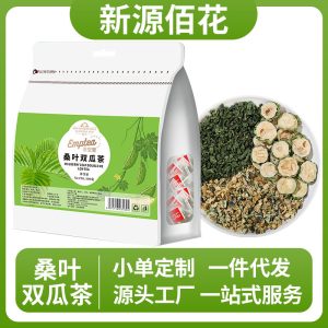 Mulberry Leaf & Double Melon Tea Bags (桑叶双瓜茶) — Cold-Brew Herbal Tea, 20 Pyramid Sachets