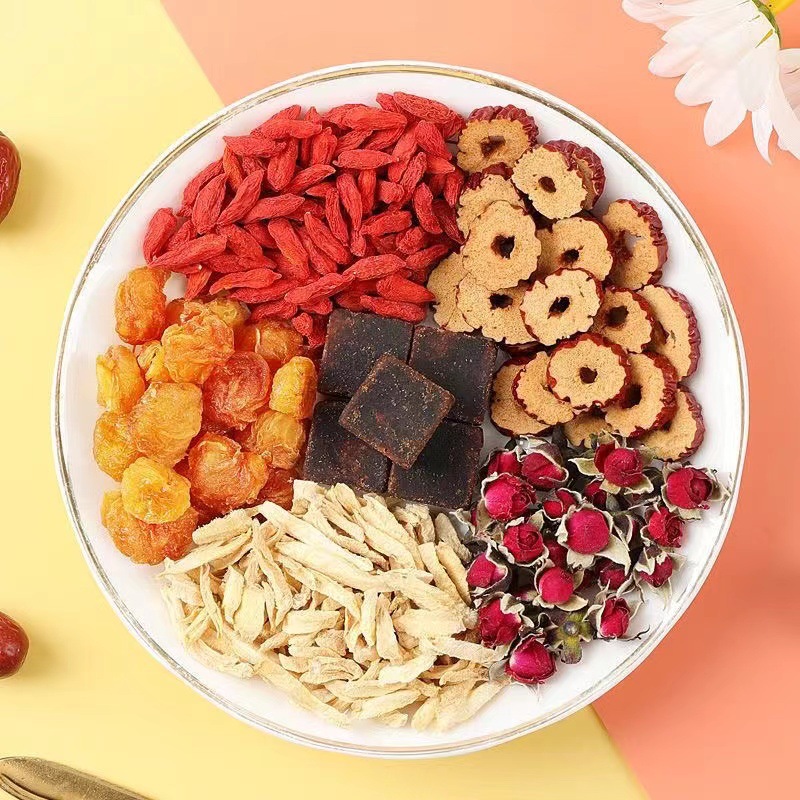Brown Sugar Ginger Tea 50 Bags with Red Date Goji Longan Rose Instant Herbal Drink - Image 2