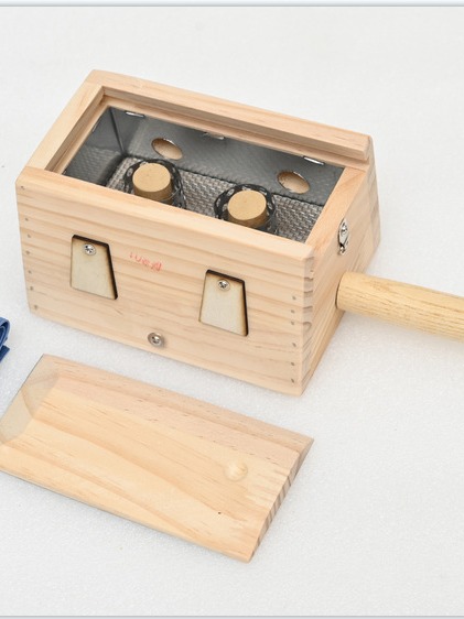 Wooden Moxa Box Double Needle Column Moxibustion Burner Rectangular Home Warming Tool - Image 5