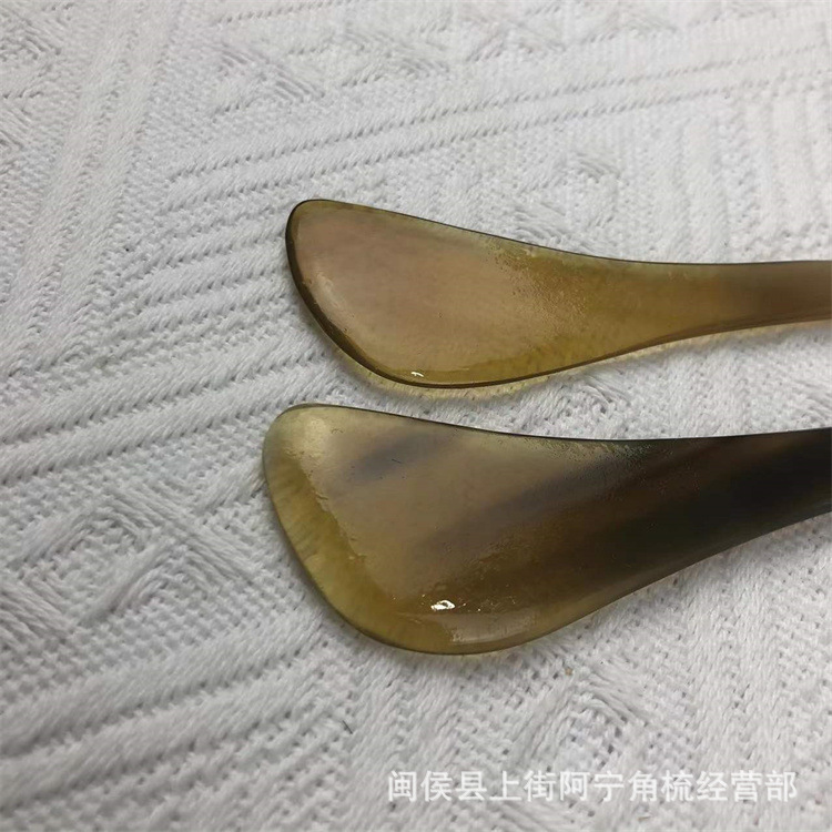 Horn Gua Sha Acupoint Massage Stick 12cm Facial Eye Pointing Tool Buffalo Horn Comb - Image 3