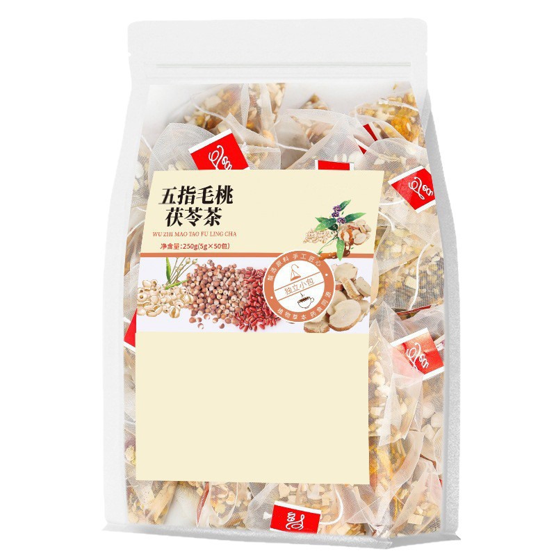 Five-Finger Fig Poria Tea Wuzhi Maotao Fu Ling Chi Xiaodou Yi Mi Qian Shi Blend Hot Brew Cup 5g - Image 5