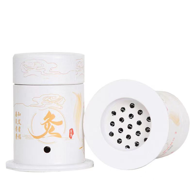 Portable Moxa Roll Box Set 4 Moxibustion Tubes with 60 Stickers 54 Moxa Cones for Home Warming Care - Image 5