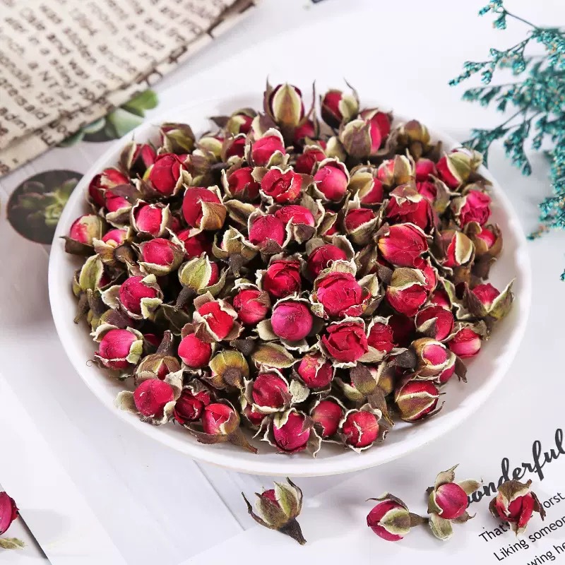 Golden Edge Rose Tea 500g Canister Yunnan Jinbian Mei Gui Dried Rose Buds Loose Herbal Flower Tea - Image 2