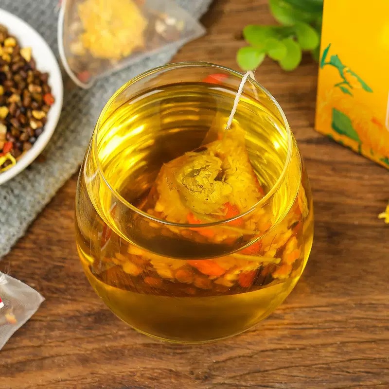 Chrysanthemum Cassia Seed Tea 5g x 30 Pyramid Tea Bags with Tangerine Peel Goji Berry Honeysuckle and Licorice - Image 3