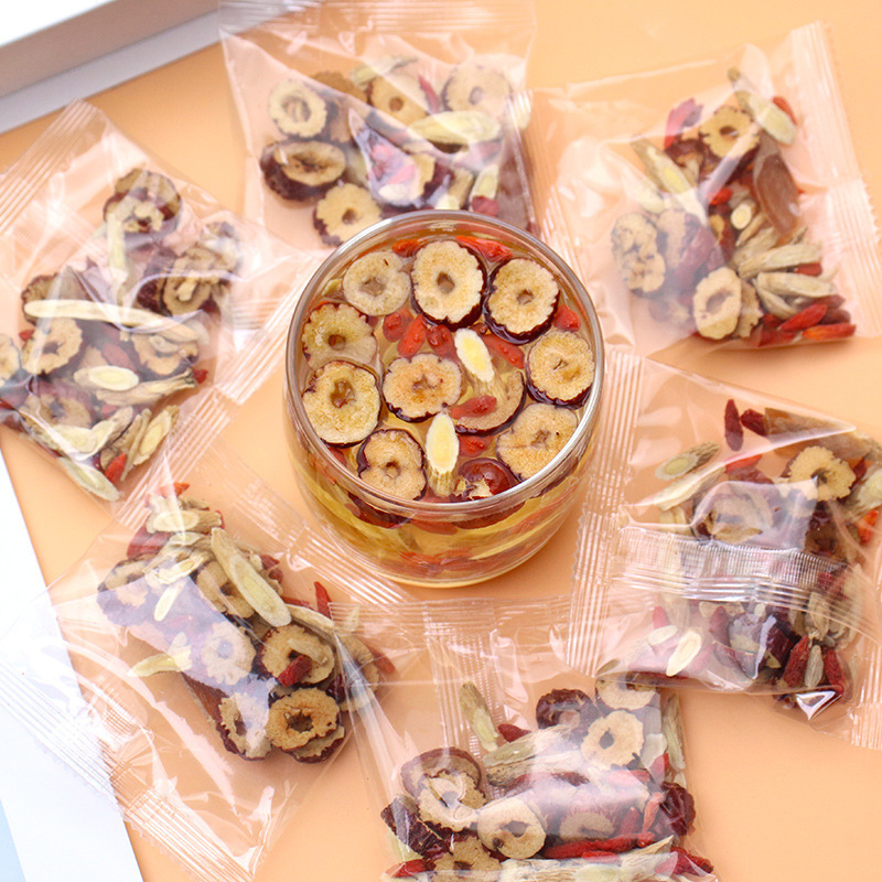 Red Ginseng & Ophiopogon Herbal Tea Blend (Hong Shen Mai Dong Yin) — Goji, Jujube & Astragalus Sachets - Image 2