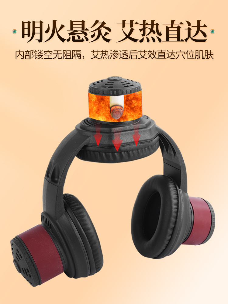 Ear and Head Moxibustion Device with 30 Moxa Sticks and Brush for Baihui Point Wellness - Image 3