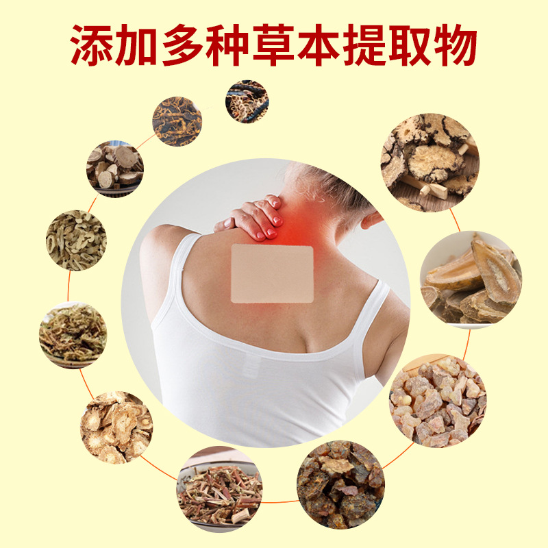 Tibetan Herbal Pain Relief Essential Oil Patch for Neck Shoulder and Lumbar Self Heating 6 Patches per Box - Image 3