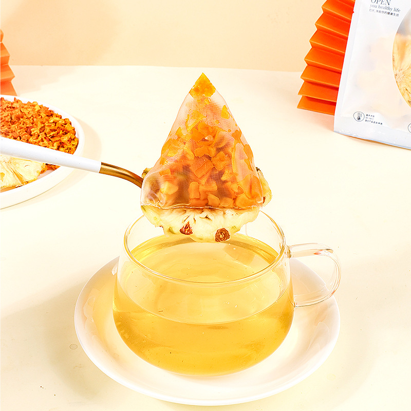 Pumpkin Pineapple Coconut Herbal Tea 5g x 10 Pyramid Tea Bags Hot or Cold Brew No Boil Wellness Blend - Image 3