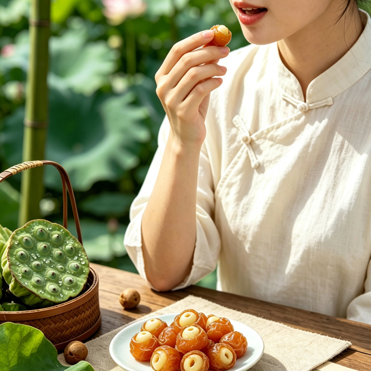 Longan with Lotus Seed Snack 60g Ready to Eat Sweet Herbal Treat - Image 3