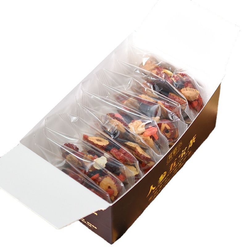 Ren Shen Wu Bao Tea Five Treasure Blend with Ginseng Goji Mulberry 120g Box - Image 5