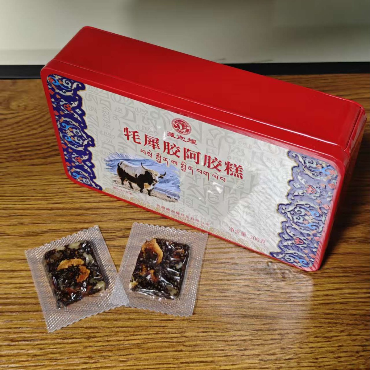 Tibetan Donkey-Hide Gelatin Cake Ejiao Gao 300g Box Traditional Herbal Confection - Image 4