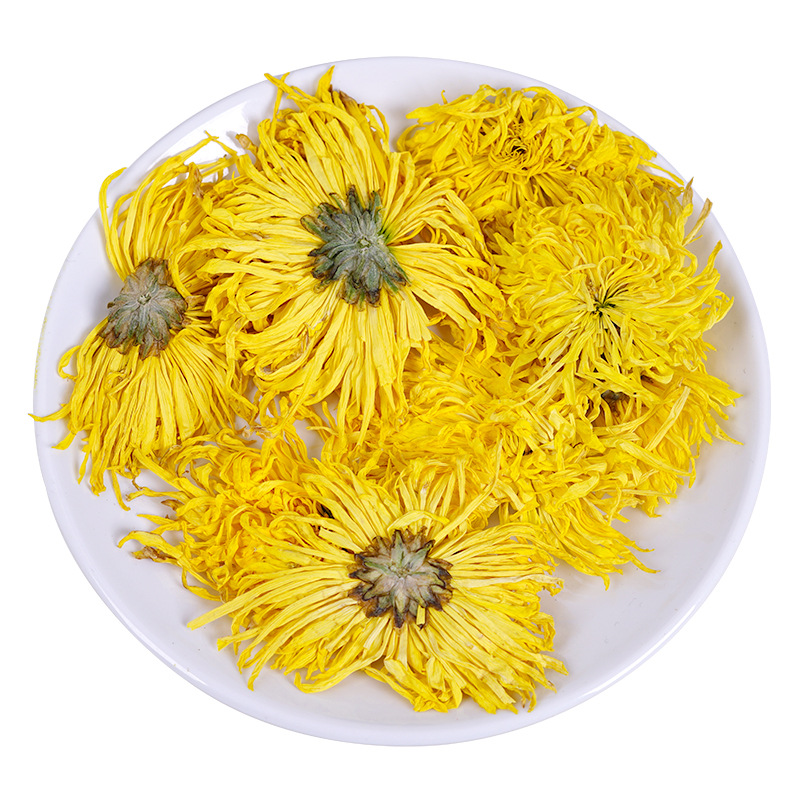 Golden Silk Imperial Chrysanthemum (Chrysanthemum morifolium) — Huangshan Dried Flower Tea, 20g Jar - Image 5