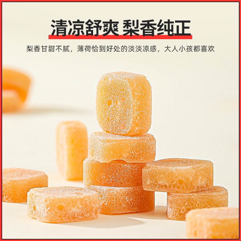 Pear Paste Mint Hard Candy 100g Box Refreshing Cool Mint Flavor Office Snack - Image 4