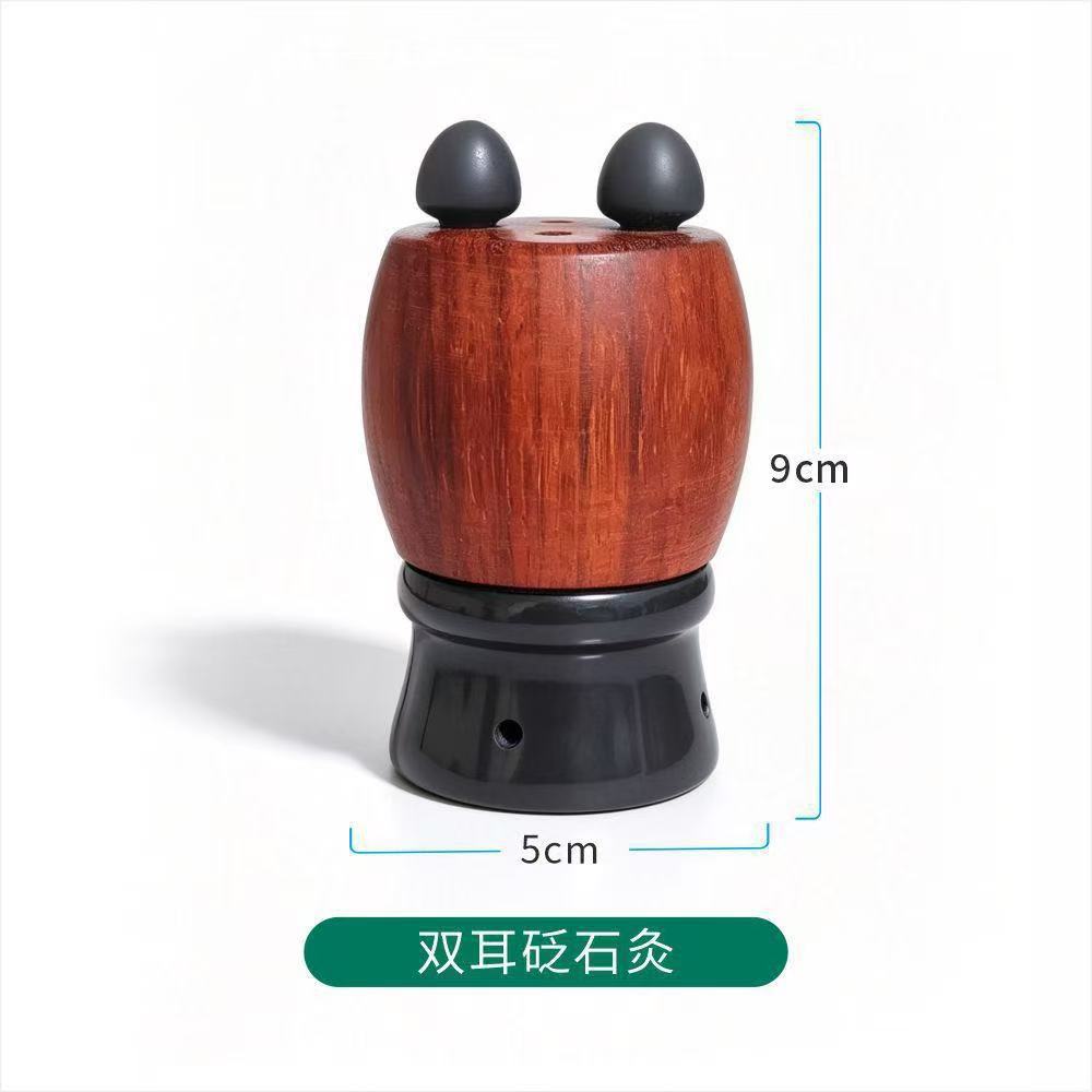 Bian Stone Facial Moxibustion Cup Small Brush Shape Warm Face Massage Gua Sha Tool 200g - Image 5