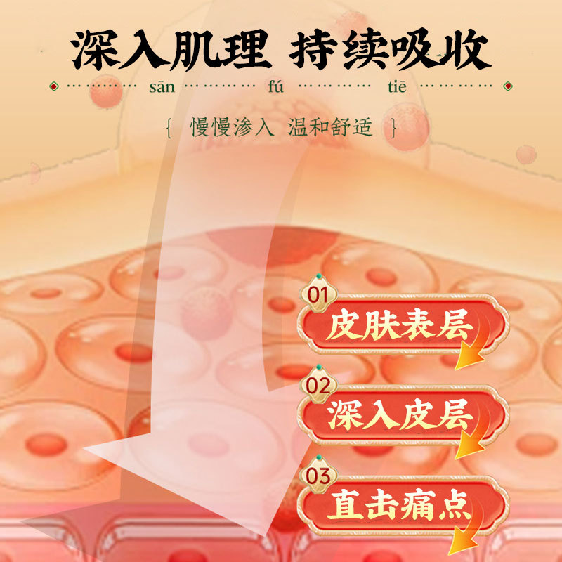 Sanfu Tie Warming Herbal Patch 30 Pcs Moxibustion Style Topical Sticker for Summer Seasonal Wellness - Image 3