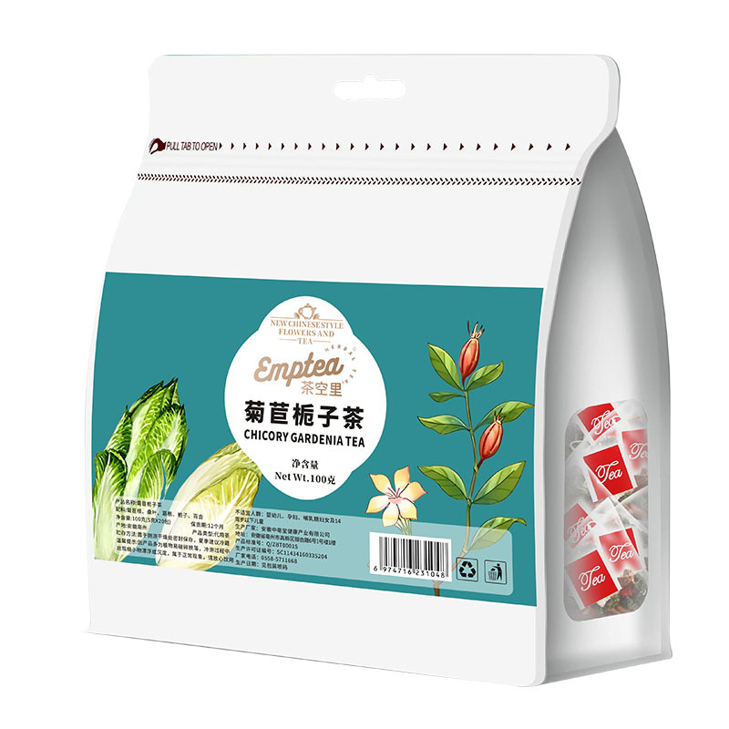 Chicory & Gardenia Tea (Cichorium intybus & Gardenia jasminoides) — Mulberry Leaf & Kudzu Triangle Tea Bags - Image 5