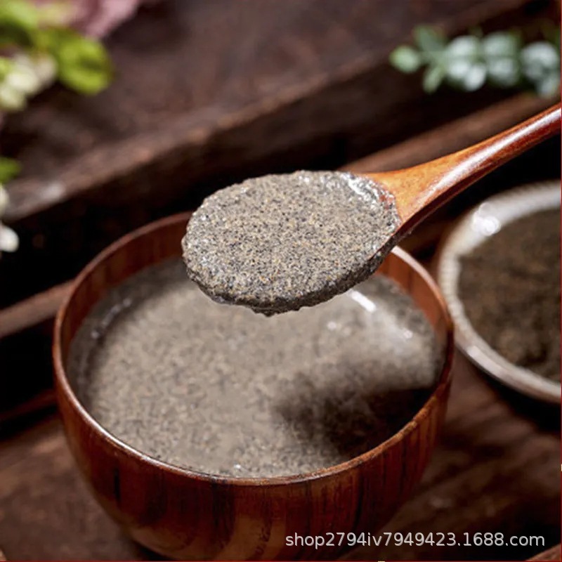 Nine Steamed Nine Dried Black Sesame Powder 500g Sugar Free Meal Replacement Ground Hei Zhi Ma - Image 2
