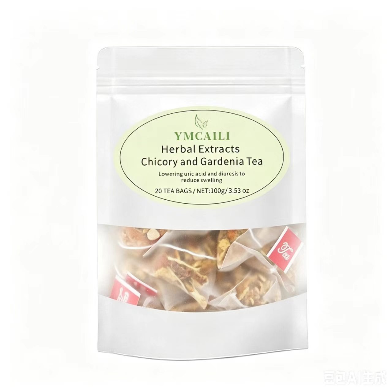 Chicory Gardenia Kudzu Blend Tea 100g Triangle Tea Bags Herbal Flower Tea 20 Packs - Image 5